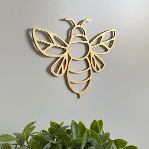 Cute Gold Bee Sign